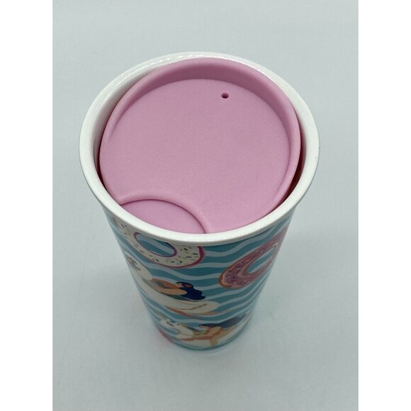 Summer Coffee Drink Tumbler Featuring Curvy Women w Pool Floats Body Positivity - Picture 4 of 7